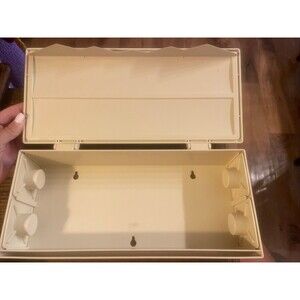 VNTG Tupperware Wax Paper & Foil Dispenser in Almond 80s 90s Cottage Kitchen
